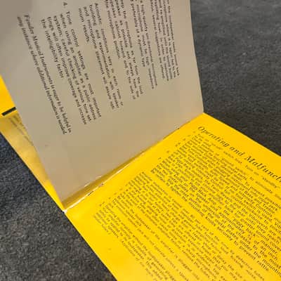Fender Amplifier Operators Guide Pamphlet CBS Mid-60’s image 7