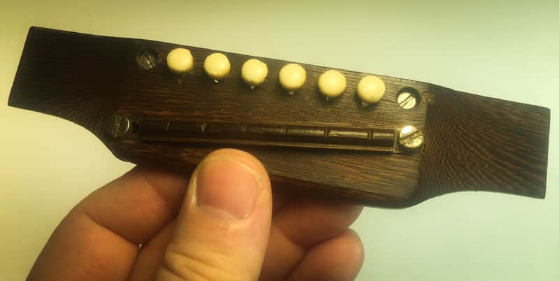 Original 1965 Gibson J45 J-45 Adjustable Rosewood Bridge & Saddle Assembly image 1