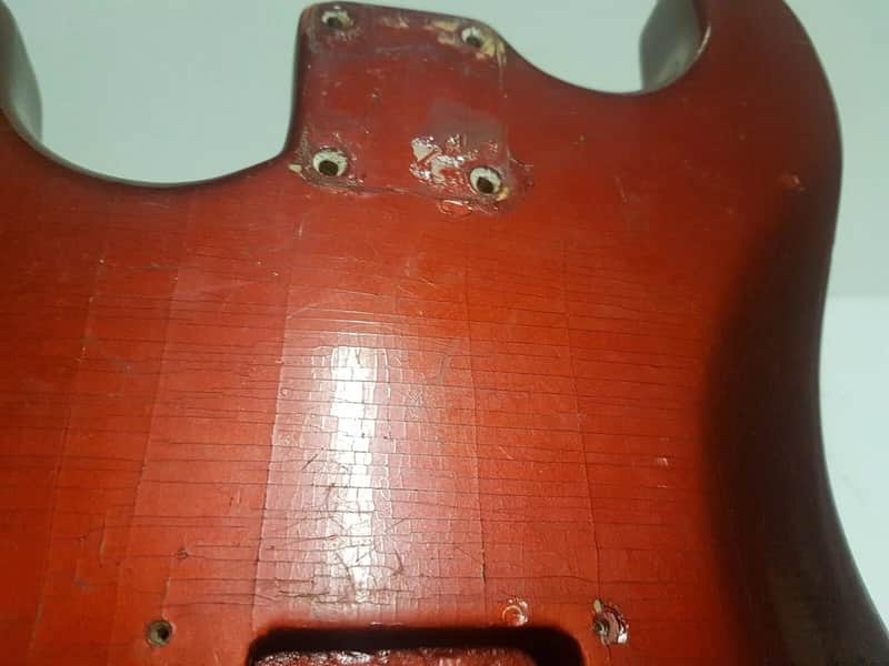 1969 FENDER STRATOCASTER BODY USA - CANDY APPLE RED image 1