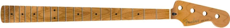 Fender Roasted Maple Jazz Bass® Neck, 20 Medium Jumbo Frets, 9.5", Maple, C Shape image 1
