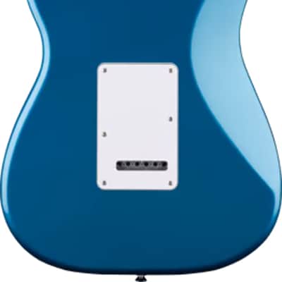 Fender Standard Stratocaster HSS Electric Guitar. Maple Fingerboard, White Pickguard, Aqua Marine Metallic image 3