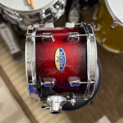 Pearl Decade Maple 10” x 7” Rack Tom - Deep Red Burst Lacquer Finish image 12