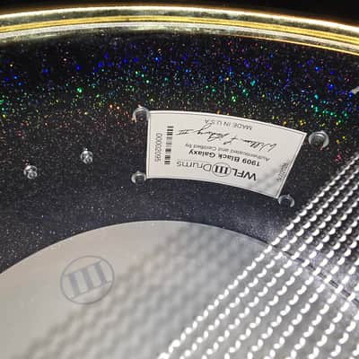 WFLIII Snare drum 2026 - Black Galaxy Sparkle image 4