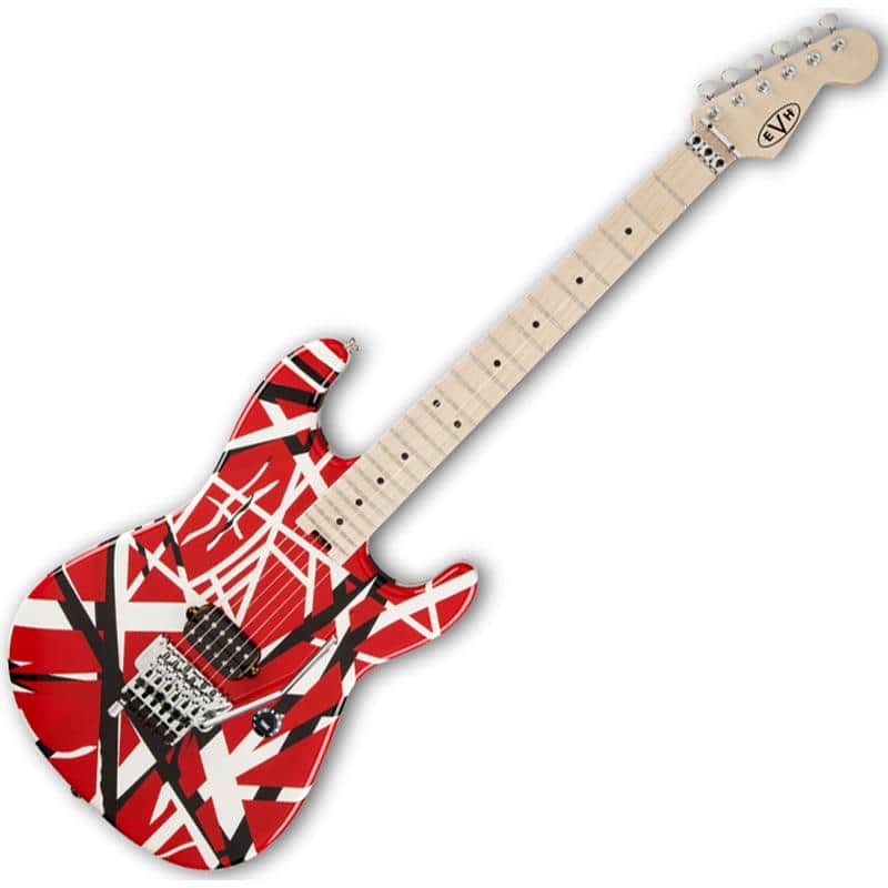 EVH Striped Series - Red with Black and White Stripes image 1