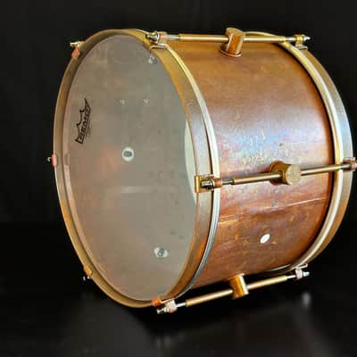 A&F Drum Co. Raw Copper Bop Drum Set (12/14/18) 2025 - Copper Patina image 12