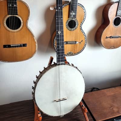 SS Stewart Orchestra Model Carved Scroll 5St Banjo 1890 image 1