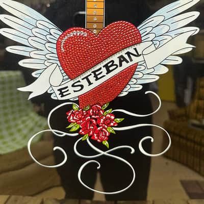 Esteban Crystal Heart Single cut acoustic image 7
