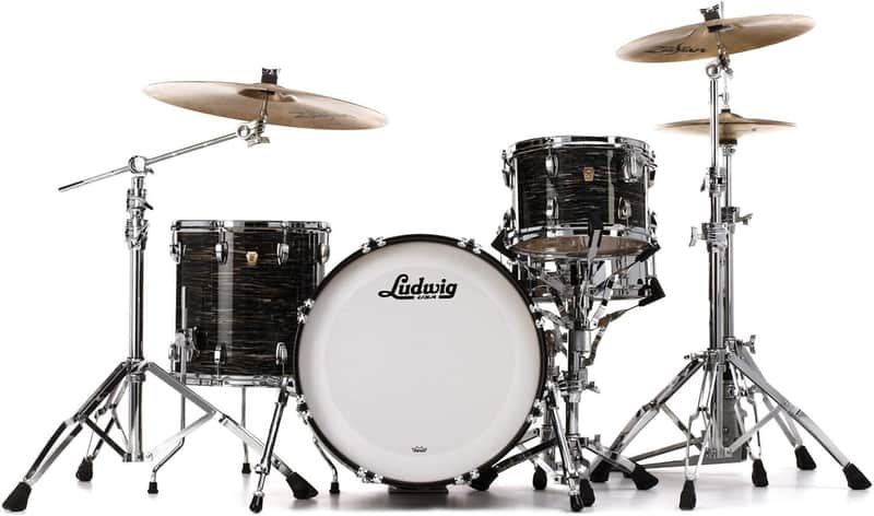 Ludwig Classic Maple Downbeat 20 Drum Shell Pack - Vintage Black Oyster (L84023AX1Q) image 1