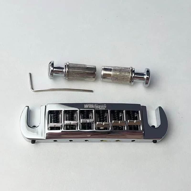 Wilkinson Chrome Wraparound Guitar Bridge Tailpiece image 1