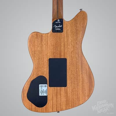2023 Fender American Acoustasonic Jazzmaster All-Mahogany Acoustic-Electric Guitar Bourbon Burst image 3