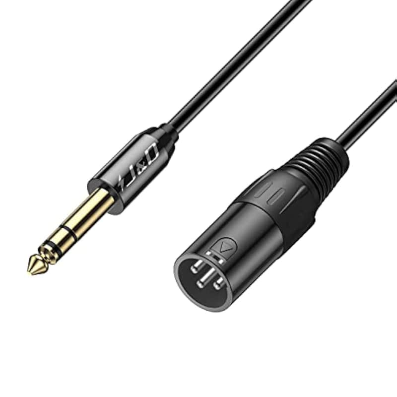 2025 J&D 1/4 To Xlr Cable, Trs 6.35Mm (1/4 Inch) To Xlr Ma...