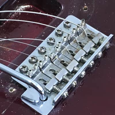 Lefty Vintage 1997-98 Fender Relic Standard Strat Body Guitar Old Wine Red Hardware image 4