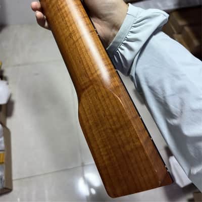 7 string 24 frets Satin Roasted Maple electric guitar neck DIY rosewood parts Width at Nut: 48mm image 7