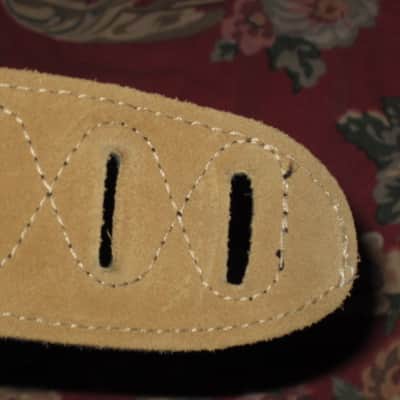 new (NO tags) Perri’s Leathers Ltd BM2-BLK 2" Soft Italian Premium Leather Black / Suede Tan (natural) Guitar Strap - main side is Black Leather / backing is Tan (natural) Suede [strap can be reversed] - adjustable length of 37" to about 50" image 22