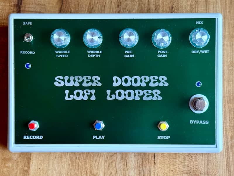 Rick’s Pedals and Amps Super Dooper LoFi Looper 2026 - Green Aluminum Faceplate w/ABS enclosure image 1