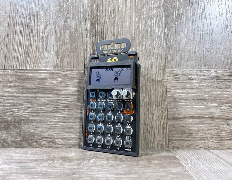 Ultra Minimal Case & LCD Protector for Teenage Engineering Pocket Operators - color BLACK - by KZcraftworks USA image 1