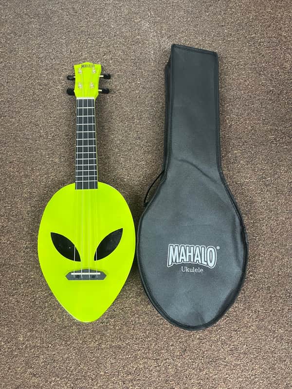 Mahalo Neon Green Alien Soprano Ukulele MC1ALngn Local Pickup Only image 1