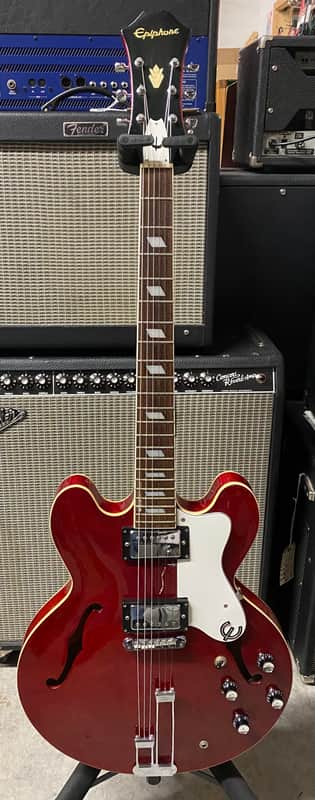 1996 Epiphone Riviera CH - Cherry - Includes OHSC image 1