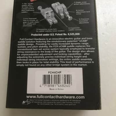 Babicz Full Contact Hardware FCH4CHP 4-String Bass Bridge Chrome w/ Original box & paperwork image 2