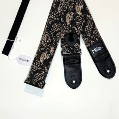 Snake Outdoor Cotton Canvas guitar strap w/ matching guitar pick holder handmade by MattS Design & Effect image 2