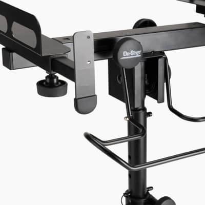 On-Stage MIX-400 V2 Rolling Mobile Mixer/Controller Stand w/Headphone Rack image 4