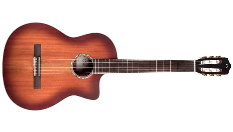 Cordoba C4-CE Nylon-String Acoustic-Electric Guitar, Mahogany, Edge Burst image 1