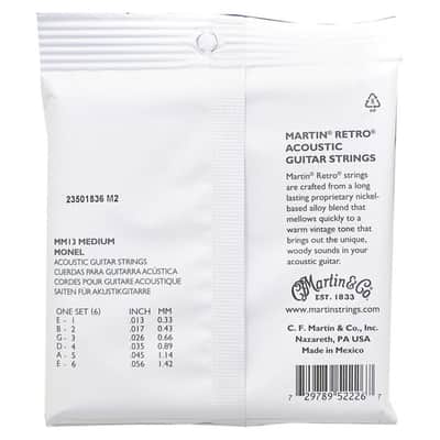 Martin MM13 Retro Monel Acoustic Guitar Strings Medium 13-56 image 4