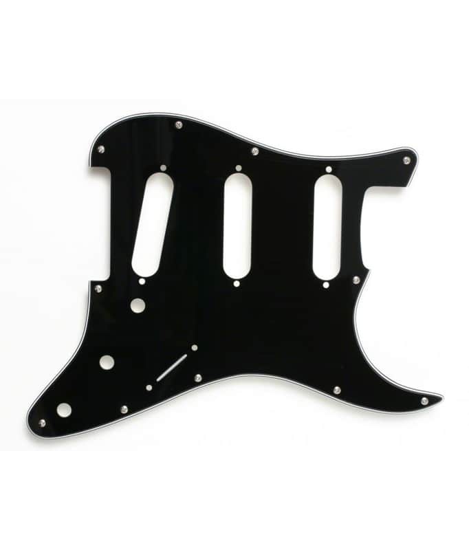 Fender Stratocaster Pickguard, 11-Hole, 3-Ply Black image 1