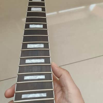 Maple Guitar Neck with Rosewood Fretboard Block Inlay - 22Fret Reverse headstock image 4