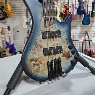 Ibanez EHB Ergonomic Headless Bass Guitar - Cosmic Blue Starburst Flat w/Gig Bag & PLEK*D #111 image 1