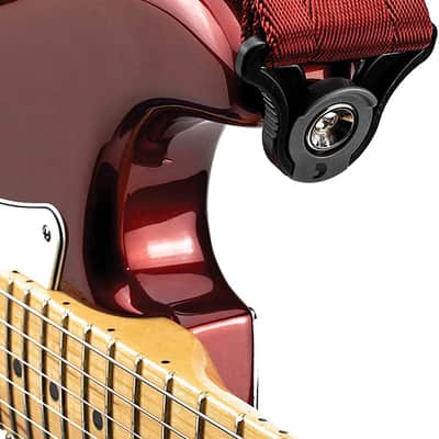 D'Addario 50BAL11 Auto Lock Guitar Strap - Bood Red image 3