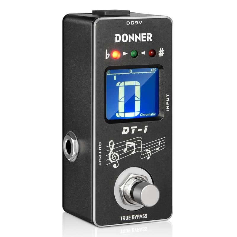 Donner Tuner Pedal, Dt-1 Chromatic Guitar Tuner Pedal with Pitch Indicator for Electric Guitar and Bass True Bypass image 1