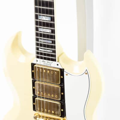 Gibson Custom Shop Historic SG Custom 3 PU 2019 - Classic White Heavy Aged image 9