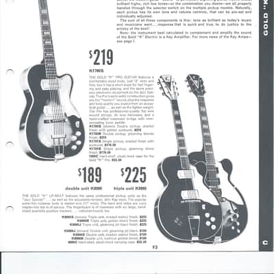 Vintage 1960 Kay Guitar Catalog Brochure Full Line image 3