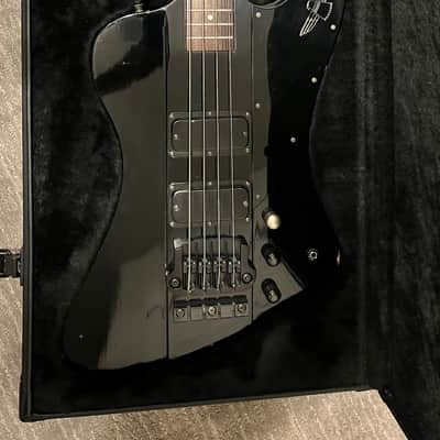 Greco TB-700 Thunderbird Bass Black 1980s MIJ with Hipshot SuperTone Gibson Bridge + Gibson Thunderbird Case image 1