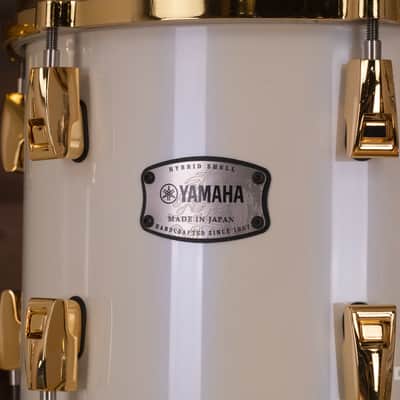 YAMAHA PHOENIX PHX 6 PIECE DRUM KIT, POLAR WHITE WITH GOLD FITTINGS image 7