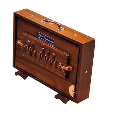 SHRUTI BOX~TEAK WOOD~ SIZE (15" X 10" X 3")~13 NOTES~440 Hz~CHANT~MANTRA~SHRUTI~WITH BAG image 5