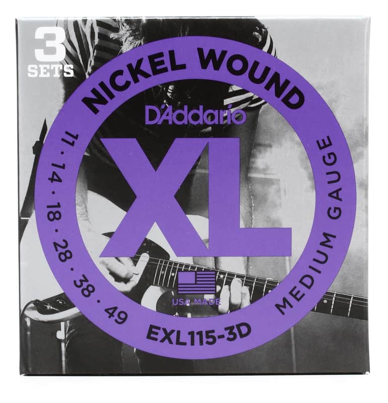 D'addario EXL115 3-Pack Electric Guitar Strings image 1