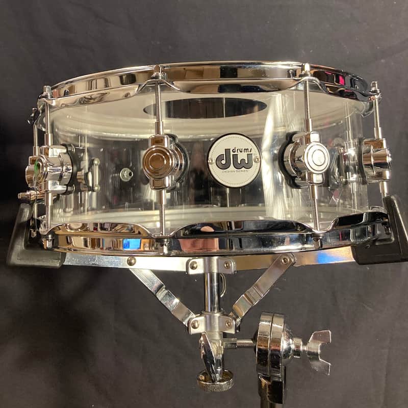 2000 2001 DW 5×14″ Designer Series Clear Acrylic Snare Drum Clear