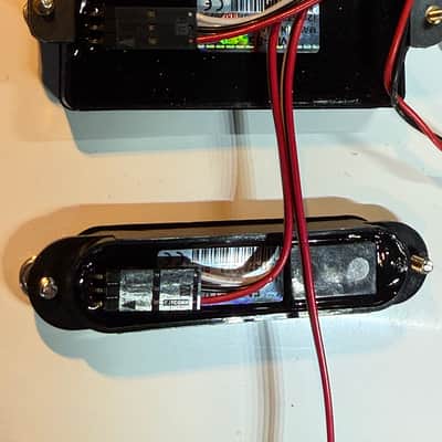 EMG SL20 Steve Lukather Pickups HSS on Prewired Loaded Pickguard with battery active electronics, 2010s - Black/Black Pearl image 8