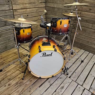 Drum Kit Pearl ELX, Amber Fade With Cymbals And Hardware USED! RK22M130726 image 3