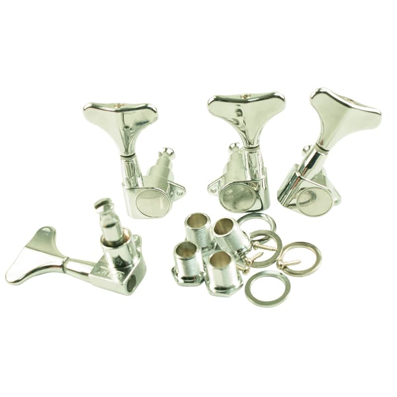 WD 2 Per Side Mini Bass Tuning Machines Chrome image 1