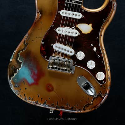 Fender Stratocaster 60th Anniversary Rusty Gold Heavy Aged Relic by East Gloves Customs image 1