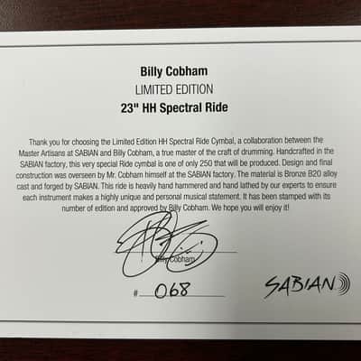 Sabian 23" HH Billy Cobham Ride Limited Edition image 3
