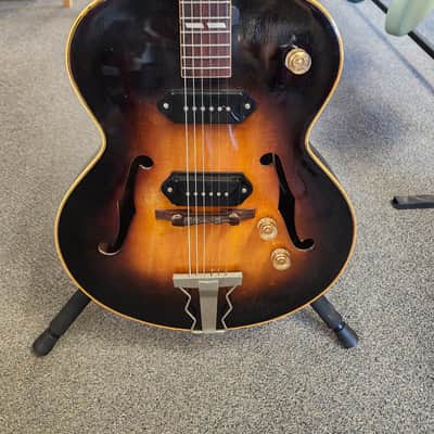Vintage 1951 Gibson ES-300, Dual Pickup Archtop Electric Guitar, with Tone Specific 1946 P-90s - Sunburst w/ Case image 1