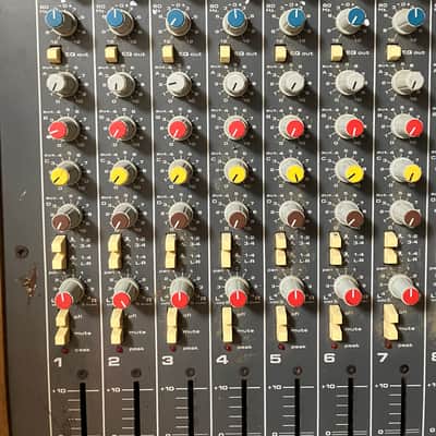 read description: rare Allen & Heath SR Series 416, multitrack, 4 Groups, vintage analog console, late 1980s, Wooden Panels, EQ, Effect Sends Buses image 8