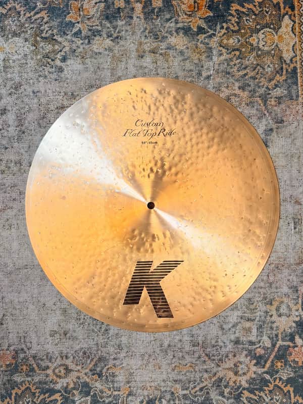RARE Zildjian K CUSTOM Flat Ride 18” TIGHT FOCUSED CONTROLLED! Very Defined! 1710 g image 1