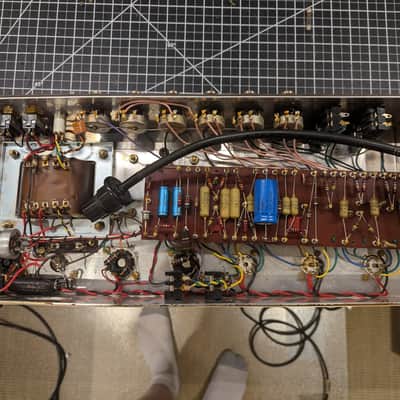 Marshall 1965 JTM45 Head & 1966-1968 1960B Cabinet with 20W Celestions & Bluesbreaker Cloth Early-Mid 1960's image 23