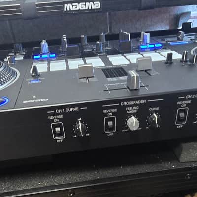 Pioneer DJ DDJ-REV7 + Heavy-Duty Flight Case Bundle with gliding laptop shelf and built in wheels. image 1