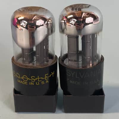 1950s Sylvania 6SN7GT Matched Pair Vintage Preamp Tubes! T96 image 1